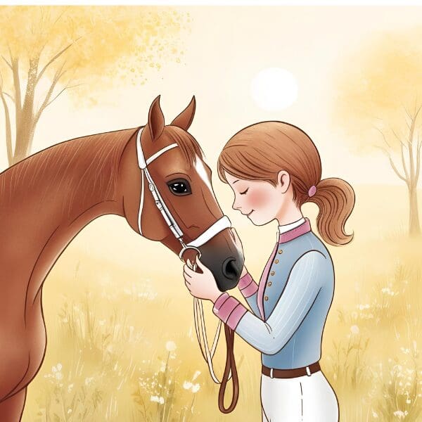 A scientific or illustrative image showing a horse and human heartbeat or energy field connection A scientific or illustrative image showing a horse and human heartbeat or energy field connection